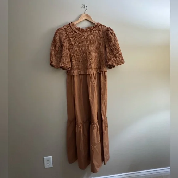 Moon River Smocked Maxi Dress - Picture 1 of 2